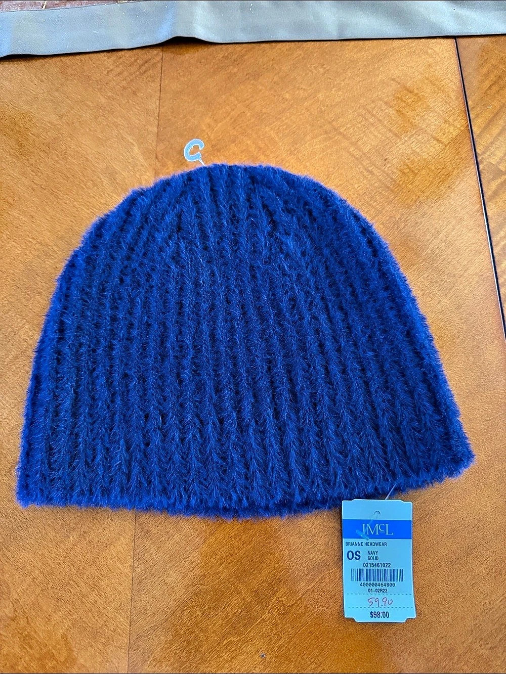 J.MCLAUGHLIN Brianne Headwear Blue Knit Hat unisex NWT